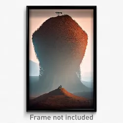 Pixel Art Poster - Brown Motte (8 Bit Psychedelic Trippy Weird Video Game Print)