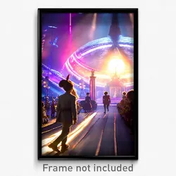 Pixel Art Poster - Amazing Esplande (8 Bit Psychedelic Trippy Video Game Print)