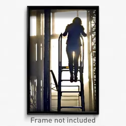 Pixel Art Poster - Empty Ladder (8 Bit Psychedelic Trippy Video Game Print)