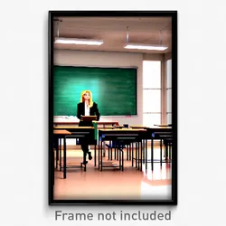 Pixel Art Poster - Flawless Classroom (8 Bit Psychedelic Video Game Print)