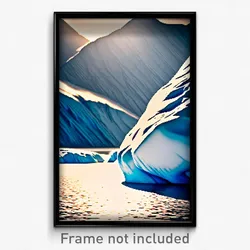 Pixel Art Poster - Humble Glacier (8 Bit Psychedelic Trippy Video Game Print)