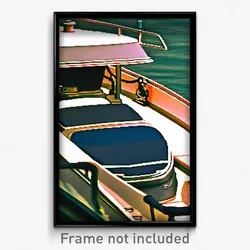 Pixel Art Poster - Clean Boat (8 Bit Psychedelic Trippy Weird Video Game Print)