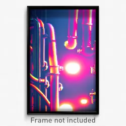 Pixel Art Poster - Fluid Pipes (8 Bit Psychedelic Trippy Weird Video Game Print)