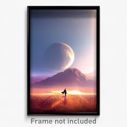 Pixel Art Poster - Elegant Earth (8 Bit Psychedelic Trippy Video Game Print)