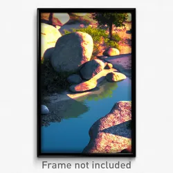 Pixel Art Poster - Basic Rock (8 Bit Psychedelic Trippy Weird Video Game Print)