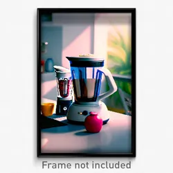 Pixel Art Poster - Adorable Blender (8 Bit Psychedelic Trippy Video Game Print)