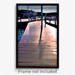 Pixel Art Poster - Polished Wharf (8 Bit Psychedelic Trippy Video Game Print)