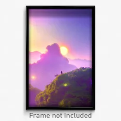Pixel Art Poster - Active Dreamscape (8 Bit Psychedelic Trippy Video Game Print)