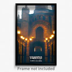 Pixel Art Poster - Grandiose Portcullis (8 Bit Psychedelic Video Game Print)