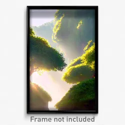 Pixel Art Poster - Unnatural Shire (8 Bit Psychedelic Trippy Video Game Print)