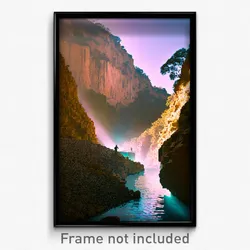 Pixel Art Poster - Secret Gorge (8 Bit Psychedelic Trippy Video Game Print)