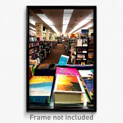 Pixel Art Poster - Brisk Book Store (8 Bit Psychedelic Trippy Video Game Print)
