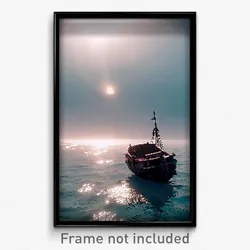 Pixel Art Poster - Smooth Sea Wreck (8 Bit Psychedelic Trippy Video Game Print)