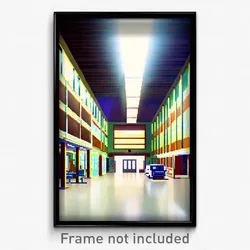 Pixel Art Poster - Whopping Hospital (8 Bit Psychedelic Trippy Video Game Print)