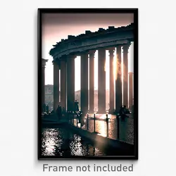 Pixel Art Poster - Puny Rome (8 Bit Psychedelic Trippy Weird Video Game Print)