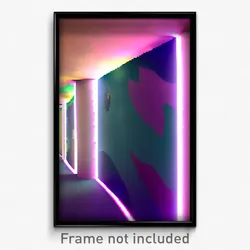 Pixel Art Poster - Flickering Wall (8 Bit Psychedelic Trippy Video Game Print)