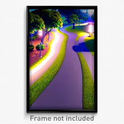 Pixel Art Poster - Curvy Park (8 Bit Psychedelic Trippy Weird Video Game Print)