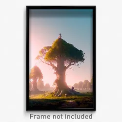 Pixel Art Poster - Outrageous Copse (8 Bit Psychedelic Trippy Video Game Print)