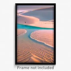Pixel Art Poster - Marvelous Sandbar (8 Bit Psychedelic Trippy Video Game Print)