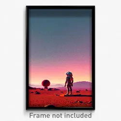 Pixel Art Poster - Mellow Mars (8 Bit Psychedelic Trippy Weird Video Game Print)