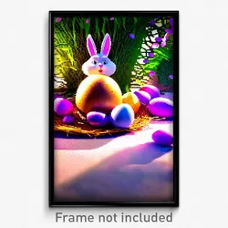 Pixel Art Poster - Fabulous Easter (8 Bit Psychedelic Trippy Video Game Print)