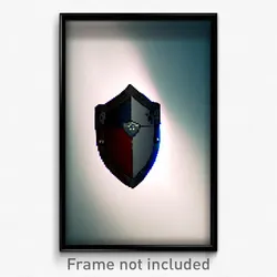 Pixel Art Poster - Silly Shield (8 Bit Psychedelic Trippy Video Game Print)
