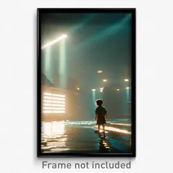 Pixel Art Poster - Imaginary Flood (8 Bit Psychedelic Trippy Video Game Print)