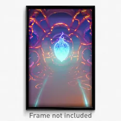 Pixel Art Poster - Squiggly Cistern (8 Bit Psychedelic Trippy Video Game Print)