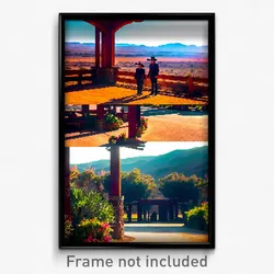 Pixel Art Poster - Villainous Ranch (8 Bit Psychedelic Trippy Video Game Print)