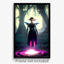Pixel Art Poster - Stark Fairy Ring (8 Bit Psychedelic Trippy Video Game Print)