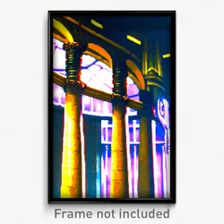 Pixel Art Poster - Detailed Post (8 Bit Psychedelic Trippy Video Game Print)