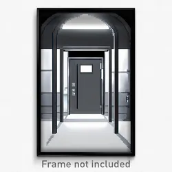 Pixel Art Poster - Gray Entrance (8 Bit Psychedelic Trippy Video Game Print)