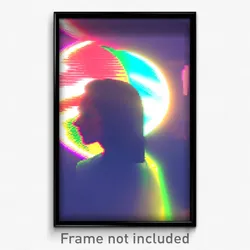 Pixel Art Poster - Glitch Art Reaches (8 Bit Psychedelic Video Game Print)