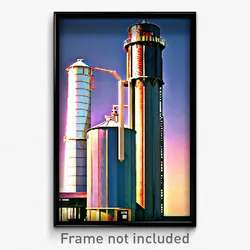 Pixel Art Poster - Interesting Silo (8 Bit Psychedelic Trippy Video Game Print)