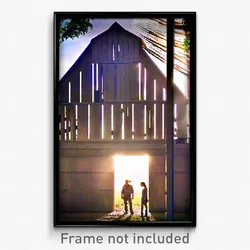 Pixel Art Poster - Tall Barn (8 Bit Psychedelic Trippy Weird Video Game Print)