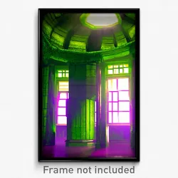 Pixel Art Poster - Green Demesne (8 Bit Psychedelic Trippy Video Game Print)