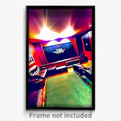 Pixel Art Poster - Magnificent Home Theatre (8 Bit Psychedelic Video Game Print)
