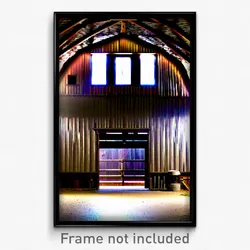Pixel Art Poster - Strange Barn (8 Bit Psychedelic Trippy Video Game Print)