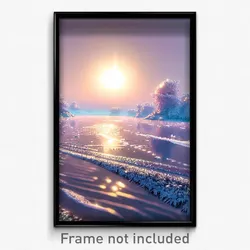 Pixel Art Poster - Frosty Flood (8 Bit Psychedelic Trippy Video Game Print)