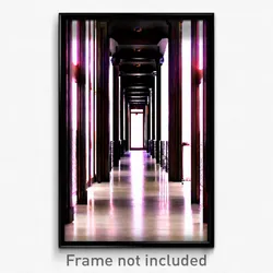 Pixel Art Poster - Tall Corridor (8 Bit Psychedelic Trippy Video Game Print)