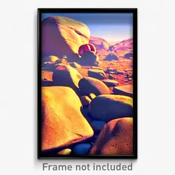 Pixel Art Poster - Brisk Rock (8 Bit Psychedelic Trippy Weird Video Game Print)