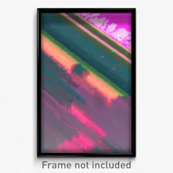 Pixel Art Poster - Glitch Art Quay (8 Bit Psychedelic Trippy Video Game Print)
