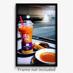 Pixel Art Poster - Tidy Thai Tea (8 Bit Psychedelic Trippy Video Game Print)
