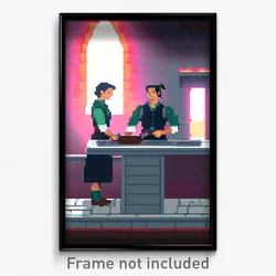 Pixel Art Poster - Modest Smithy (8 Bit Psychedelic Trippy Video Game Print)