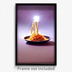 Pixel Art Poster - Made Up Spaghetti (8 Bit Psychedelic Trippy Video Game Print)