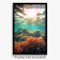 Pixel Art Poster - Bumpy Coral Reef (8 Bit Psychedelic Trippy Video Game Print)
