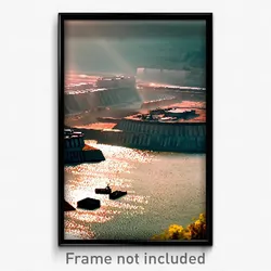 Pixel Art Poster - Far Quarry (8 Bit Psychedelic Trippy Weird Video Game Print)