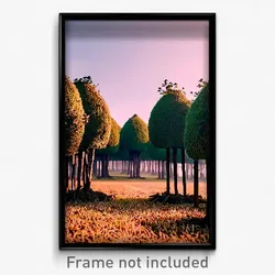Pixel Art Poster - Cultured Copse (8 Bit Psychedelic Trippy Video Game Print)