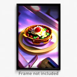 Pixel Art Poster - Imaginative Tostada (8 Bit Psychedelic Video Game Print)