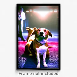 Pixel Art Poster - Meek Dog (8 Bit Psychedelic Trippy Weird Video Game Print)